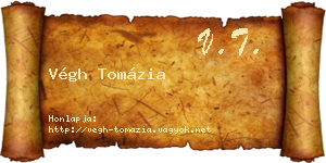 Végh Tomázia névjegykártya