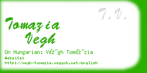 tomazia vegh business card